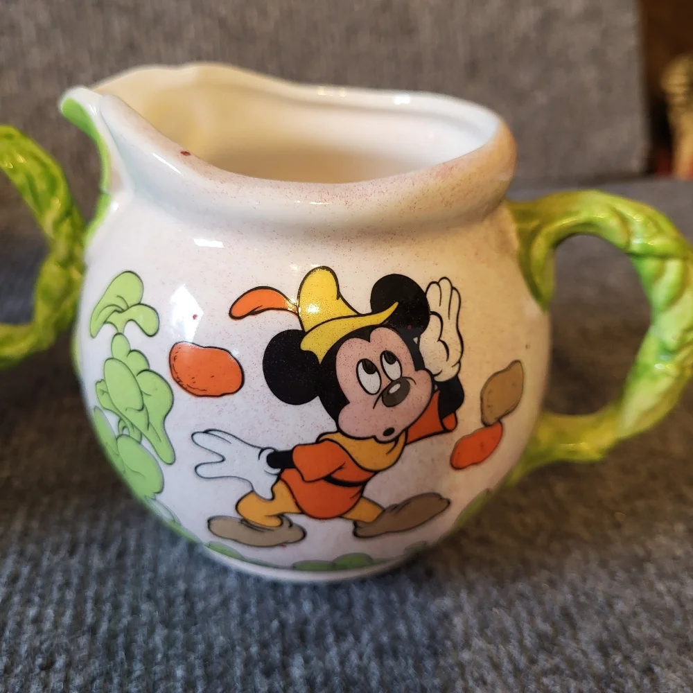 Vintage Disney Orleans Mickey Mouse Sugar and Creamer Set
